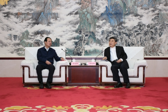 丁焰章拜會安徽省委常委、常務(wù)副省長鄧向陽