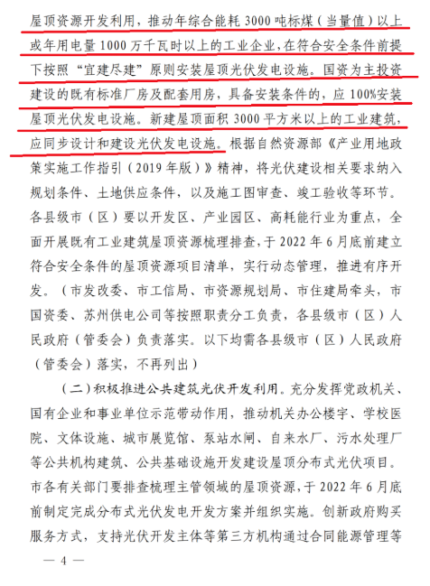 蘇州：國企廠房100%安裝分布式光伏！