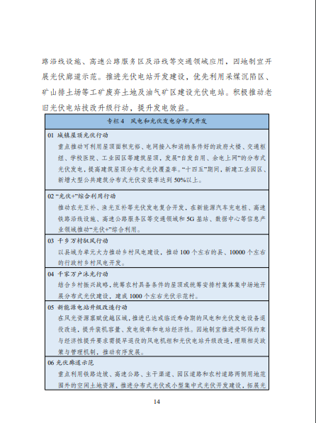 發(fā)改委、能源局等九部委聯(lián)合印發(fā)發(fā)布“十四五”可再生能源規(guī)劃！