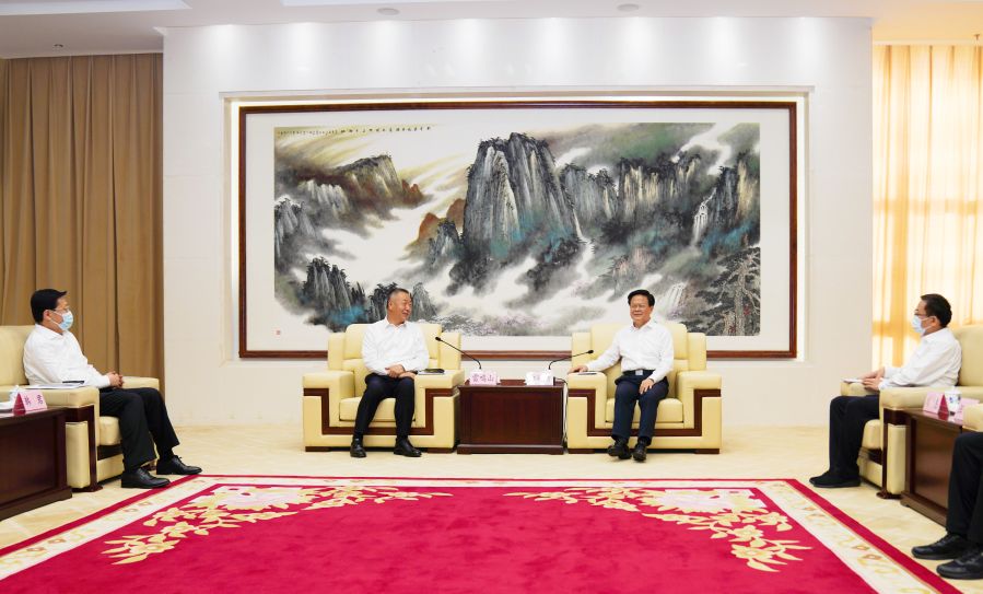 雷鳴山、韓君拜會(huì)安徽省委書記鄭柵潔