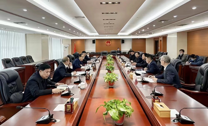 中國能建黨委副書記、總經(jīng)理孫洪水與丹東市市長郝建軍會(huì)談