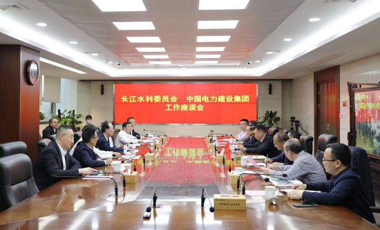 中國電建黨委書記、董事長丁焰章與長江水利委員會(huì)黨組書記、主任劉冬順會(huì)談