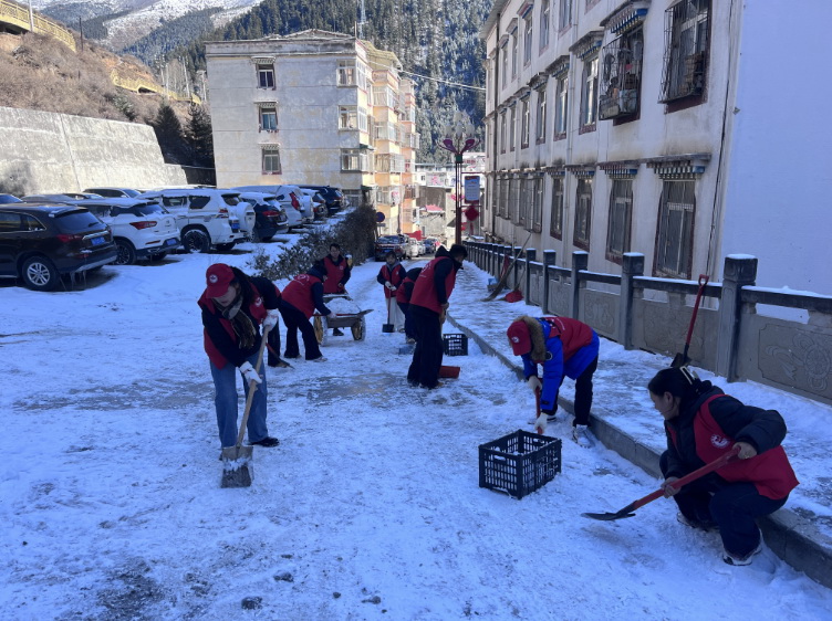 挺膺擔當志愿服務，清冰除雪保障安全
