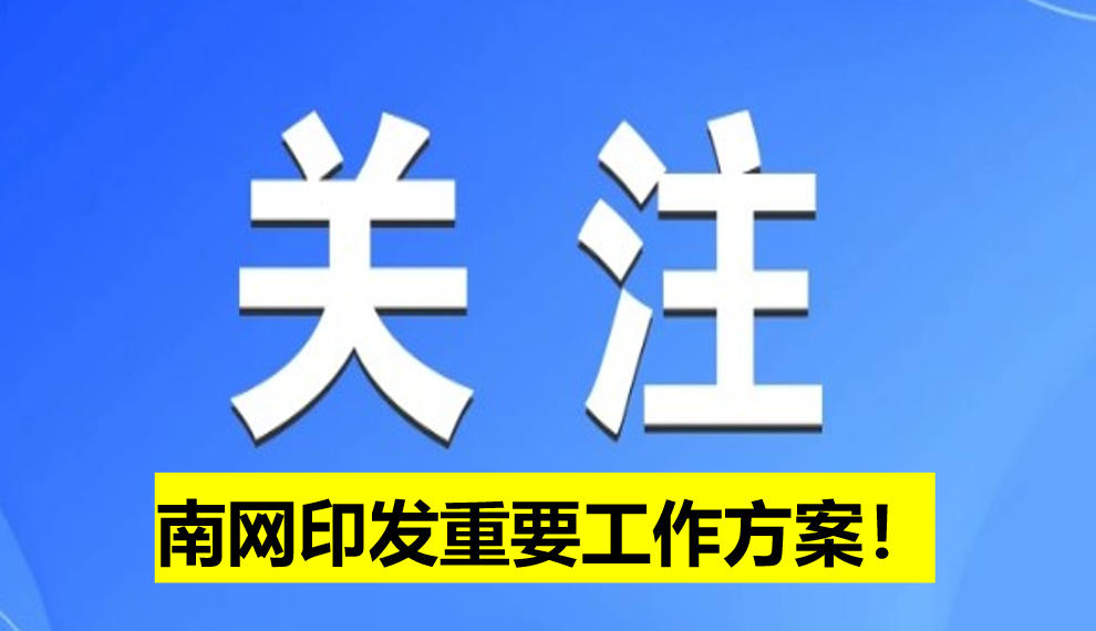 南網(wǎng)印發(fā)重要工作方案！